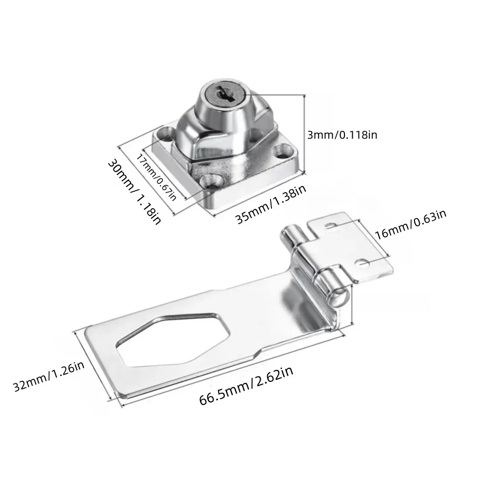 1/2sets Knob style furniture safety lock, suitable for cabinets, drawer locks, hardware accessories with keys and screws