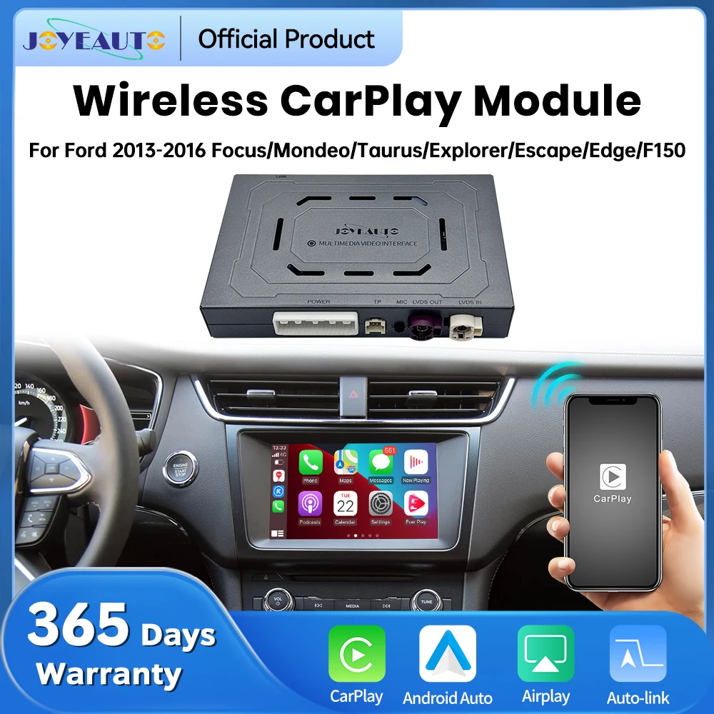 Wireless CarPlay Android Auto Module for Ford 2013-2016 Focus/Mondeo/Taurus/Explorer/Escape/Edge/F150 Car AirPlay Mirror-Link