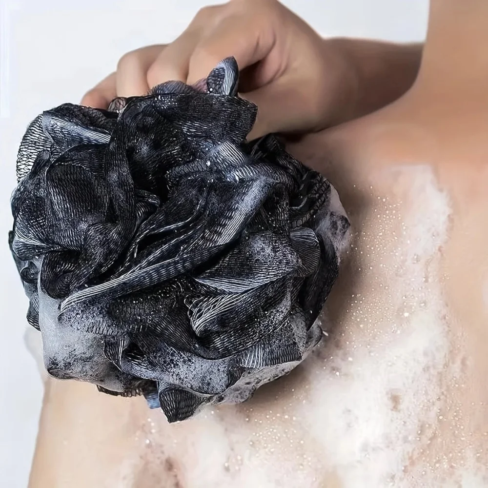 Multifunctional Shower Cleaning Kit Long Strap Back Washcloth Exfoliating Bath Glove Sponge Ball Full Body Dead Skin Removing