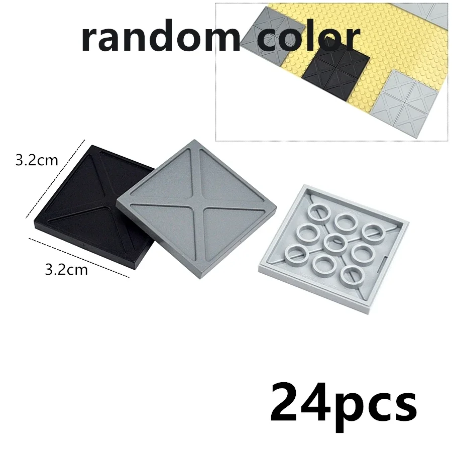 DIY Keramik fliesen Bausteine Moc glatte Figuren Ziegel 4x4 6x6 8x8 8x16 7x7 kompatibel pädagogische kreative Spielzeuge
