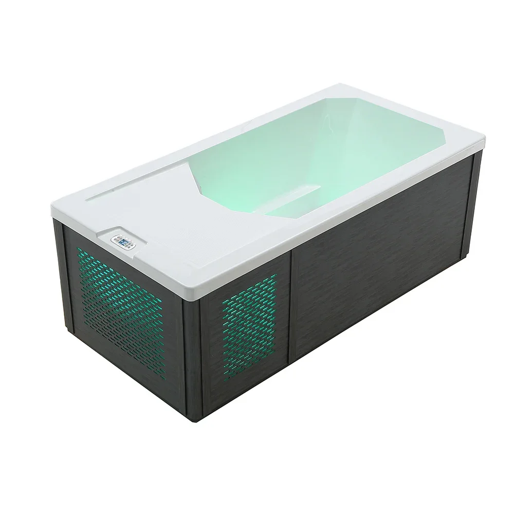 2024 Monalisa ICE TUB  freestanding chiller cold plunge smart control ice tub 1 person white acrylic indoor portable ice tub