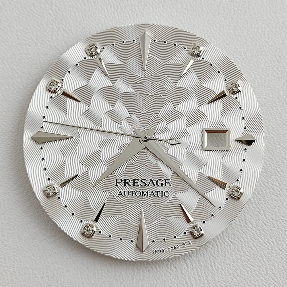 29mm NH35 Zifferblatt mit PRESAGE S Logo, Cocktail-Zifferblatt mit Bohrung für NH35 NH36 Automatikwerke, WatchMods Maßgefertigte Uhr – Detail 3