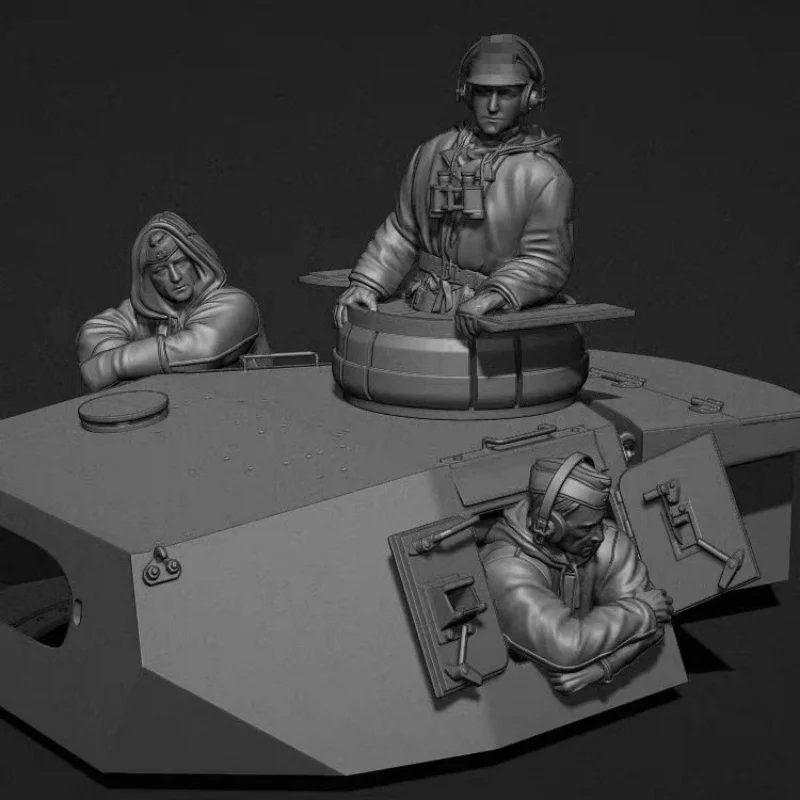

1/35 Resin Figure unpainted model Kit, military theme, (3 persons) unassembled and unpainted GK,634R