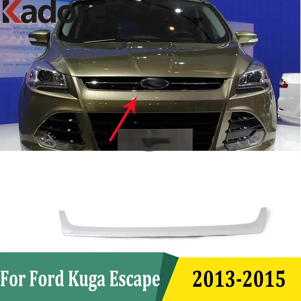 

For Ford Kuga Escape 2013 2014 2015 Facelift Chrome Front Grill Grille Around Racing Grills Trim Cover Decoration Accessories