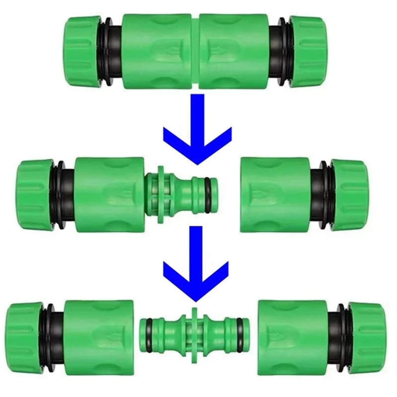 

A84X-Garden Hose Connectors And Fittings Plastic Garden Hose Tap Connector Kit Double Male Connector
