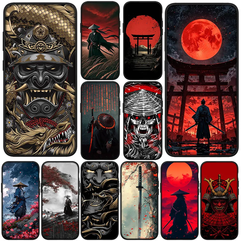 Чехол Bushido Samurai Japan Ninja Oni Mask для Motorola Moto Edge 50 One 30 Fusion 40 neo Ultra Pro 20 Lite G50 G85 G84 E15 E14