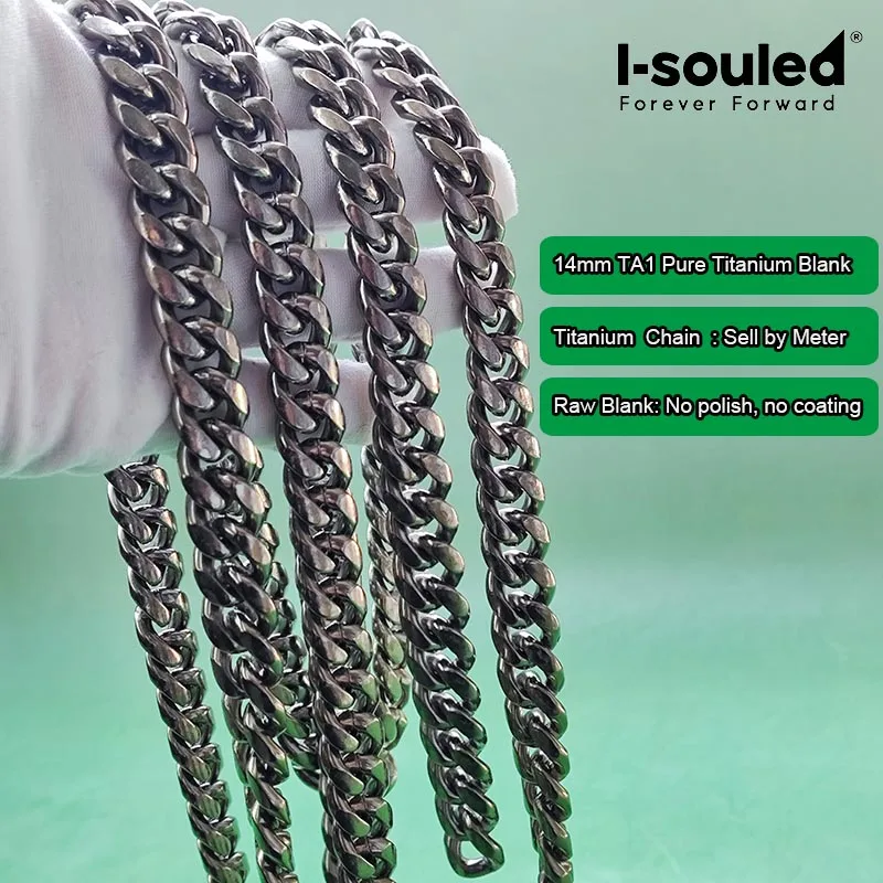 TA1 Titanium Chain 14mm Unfinished Chain DIY Jewelry Per Meter