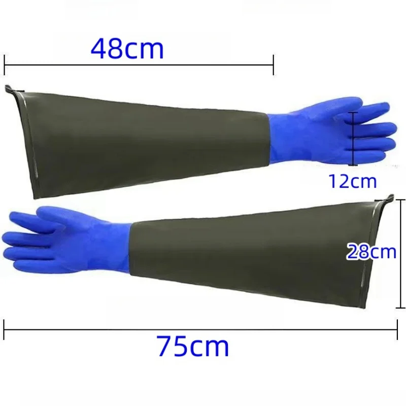 Super long,75cm fishing gloves,Waterproof ,thick durable, aquatic gloves