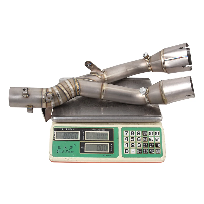 الانزلاق على لسيارات BMW S1000XR 2020-2023 نظام عادم الدراجة النارية الفولاذ المقاوم للصدأ الأوسط وصلة الأنابيب الخمار مع DB القاتل