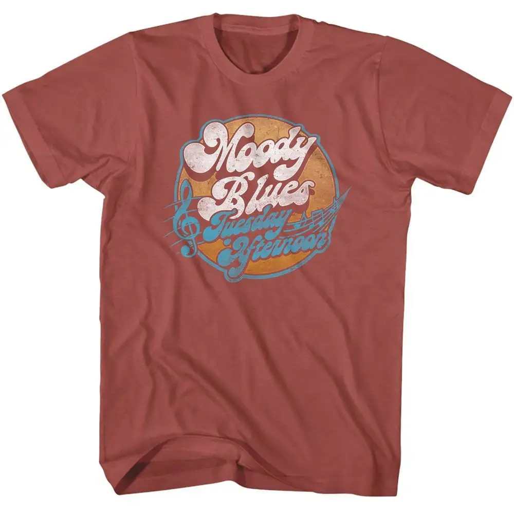 Moody Blues Tuesday Afternoons Terracotta Adult T Shirt