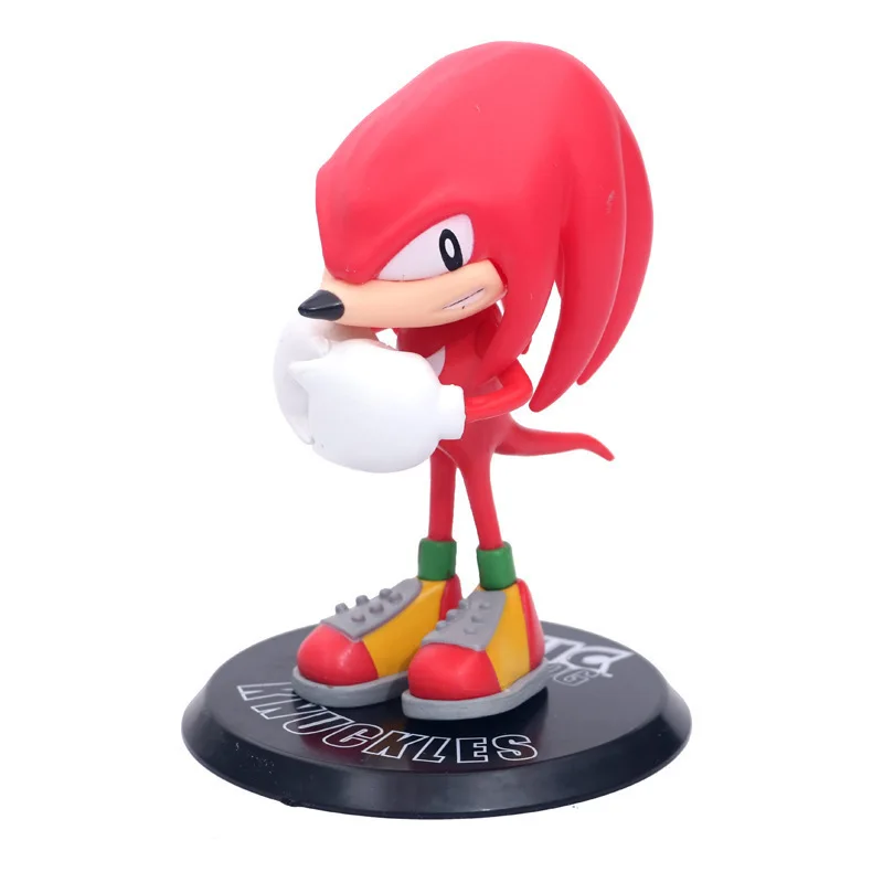 4-5.5 Inch Sonic The Hedgehog Tails Knuckles Action Figure Collectible Classic Mighty Collectible Toy Car Decors Gifts for Kids