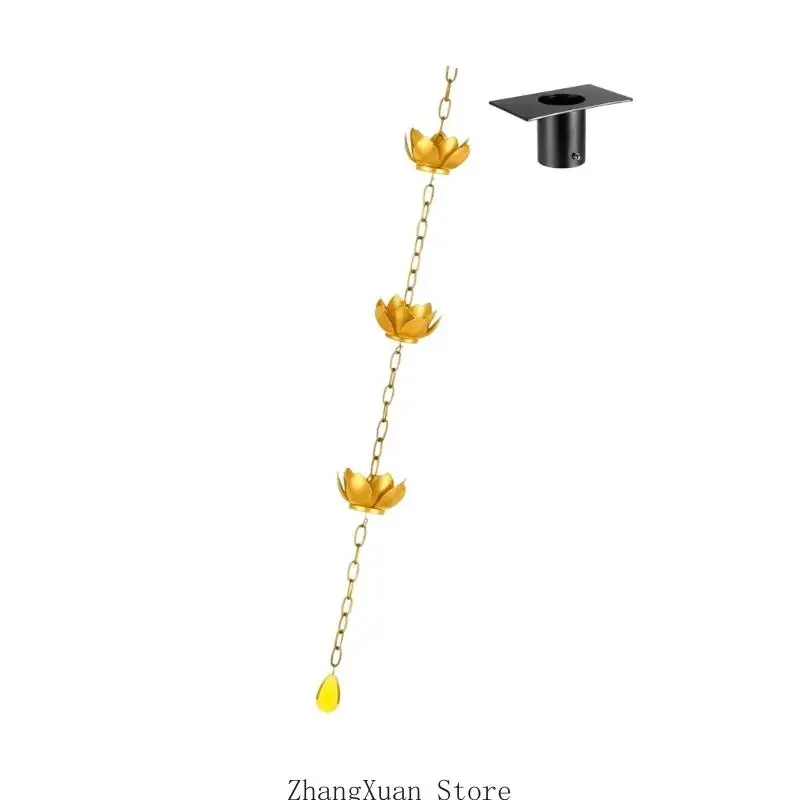 Unique Flower Designed Rain Chain Enhances Your Garden And homeliness 3XUF