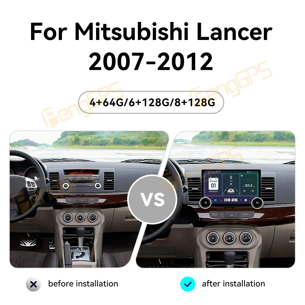 Touch Screen Car Radio For Mitsubishi Lancer 2007-2012 Android GPS Automotive Multimedia Auto Radio Stereo Receiver Head Unit
