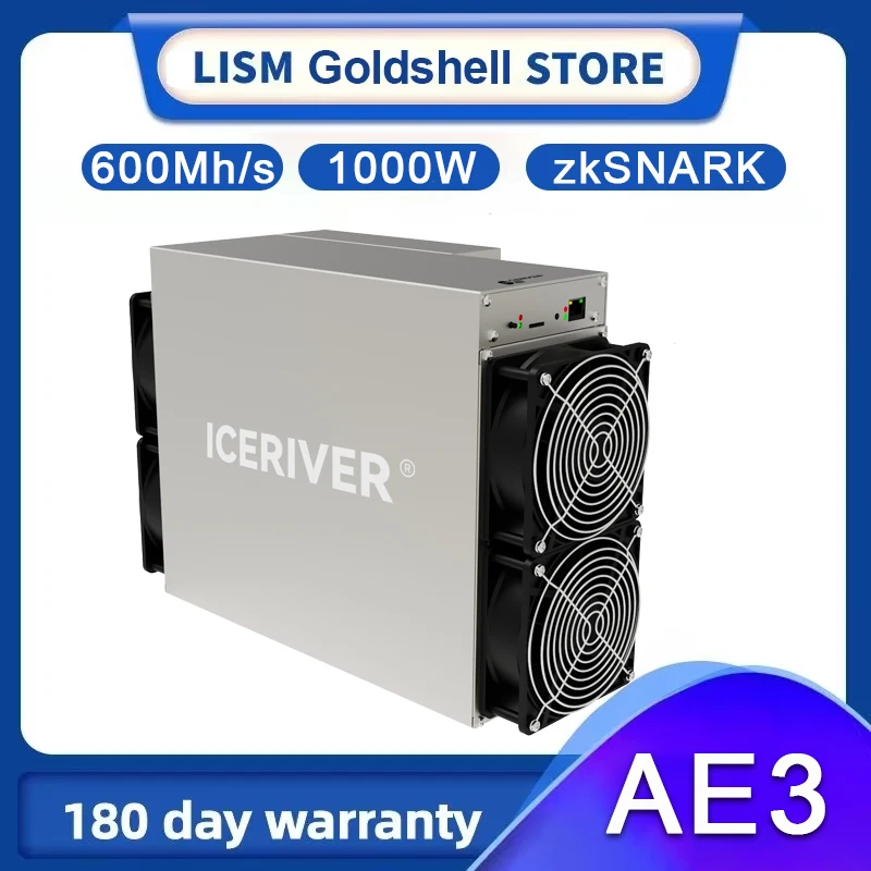 Предпродажа, новая машина для майнинга ICERIVER AE3 600MH/S 1000W ALEO Coin Asic Miner Aleo AE3 zkSNARK
