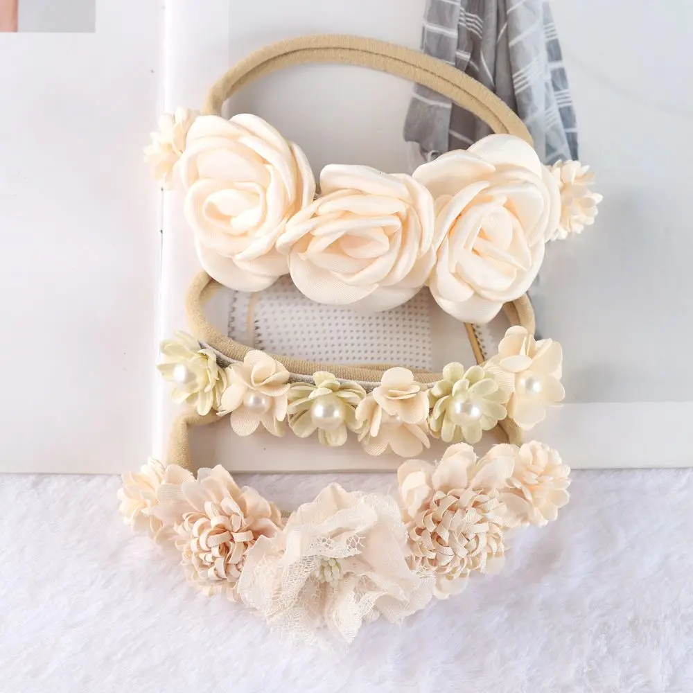 1pcs/3pcs Baby Girl Headband set Cute Baby Elastic Hair Band Newborn Head Flower Toddler Headband Headwear Kids Accessories