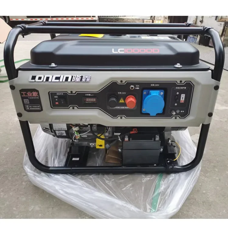 YUNYI 3000RPM Electric Start AC Single Phase LC10000 Gasoline Generator Sets  Loncin 32A  8000W Petrol Generator