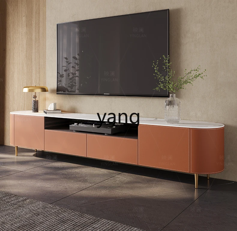 LTT طاولة قهوة حديثة وبسيطة وخزانة تلفزيون لغرفة المعيشة وخزانة أرضية فاخرة وخفيفة الوزن #5