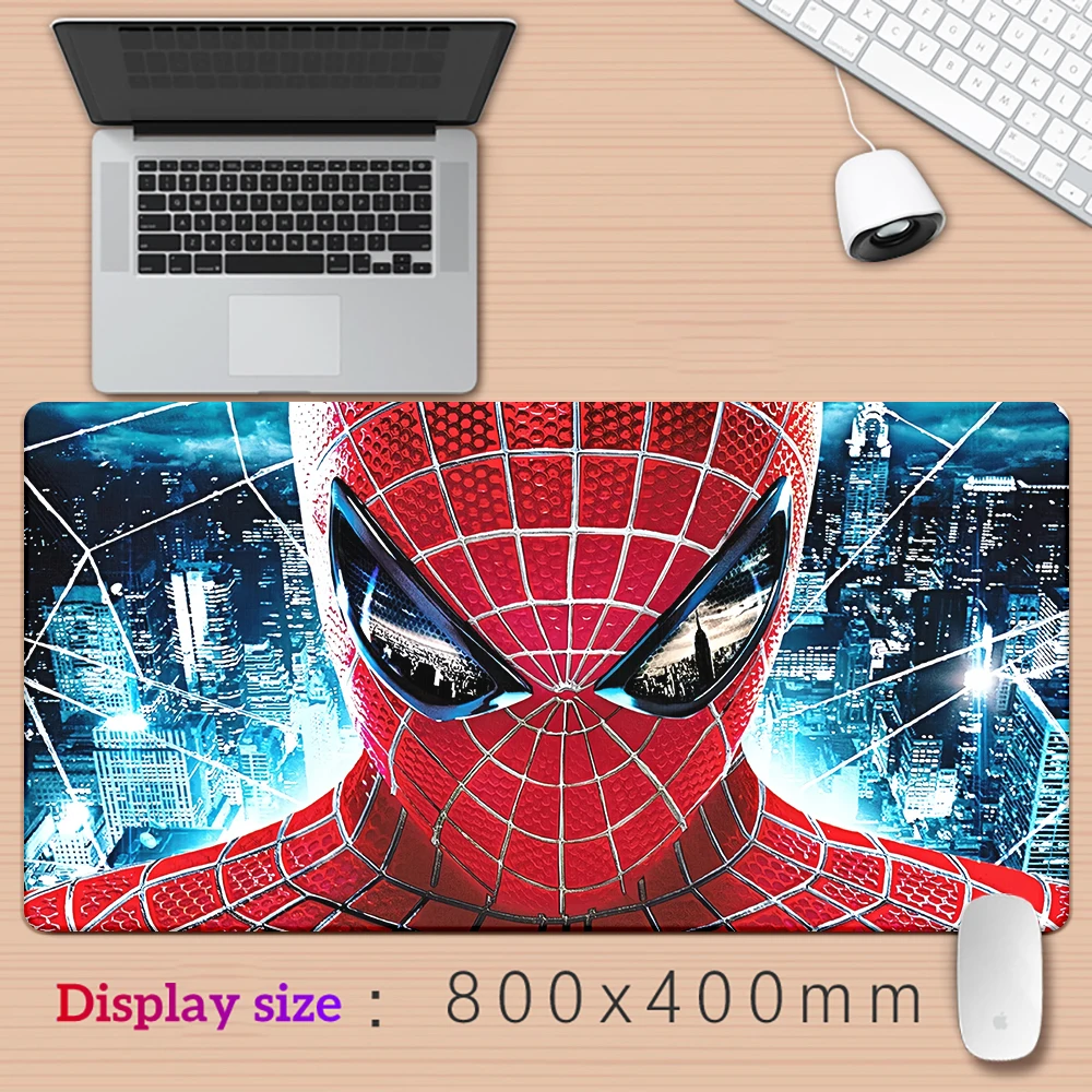 MINISO Spider-Man Movie HD Printing Gaming Mousepad Computer Lock Edge Natural Rubber E-sports Desk Pad Large Mouse Pad