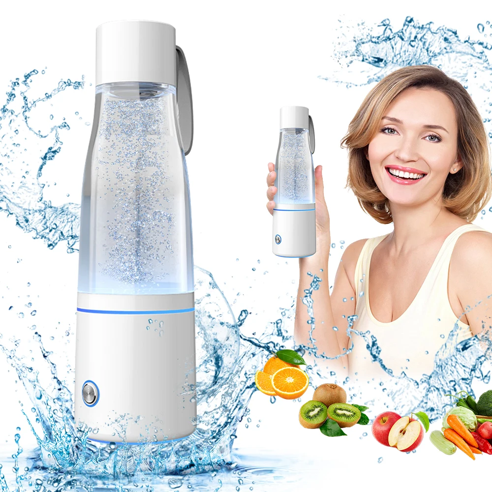 CAWOLO Wasserstoffreicher Wasserflaschen-Lonizer, tragbar, gesunder Becher, Wasserstoffflasche SPE PEM Tech, Anti-Aging-Wasserstoff-Wassergenerator