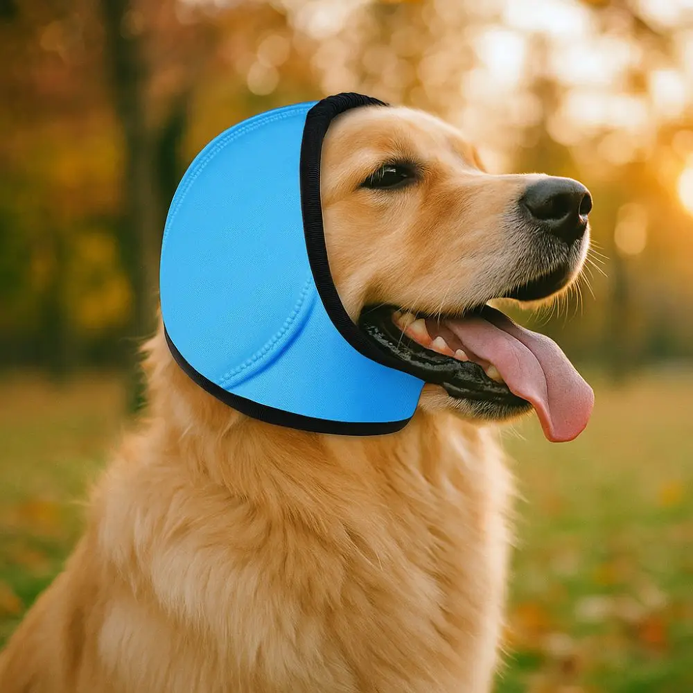 Noise Reduction Dog Ear Covers Anti-Noise Waterproof Dog Calming Earmuff Shock Proof Soft Warm Pet Ear Muffs Rainy Day view 5