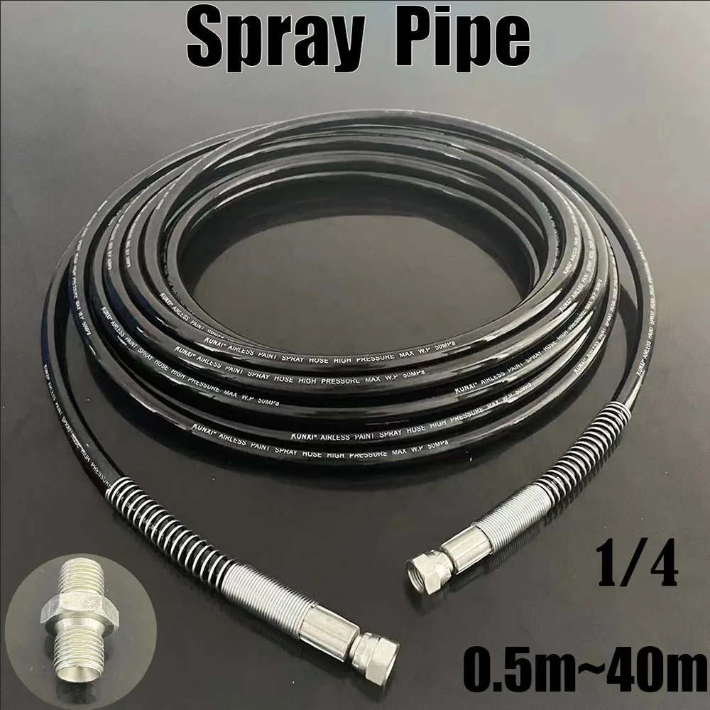 0.5~40M High Pressure Air Hose Airless Paint Machine Hose 7250PSI High Pressure Pipe BSP1/4 Interface Airless Sprayer Paint Hose