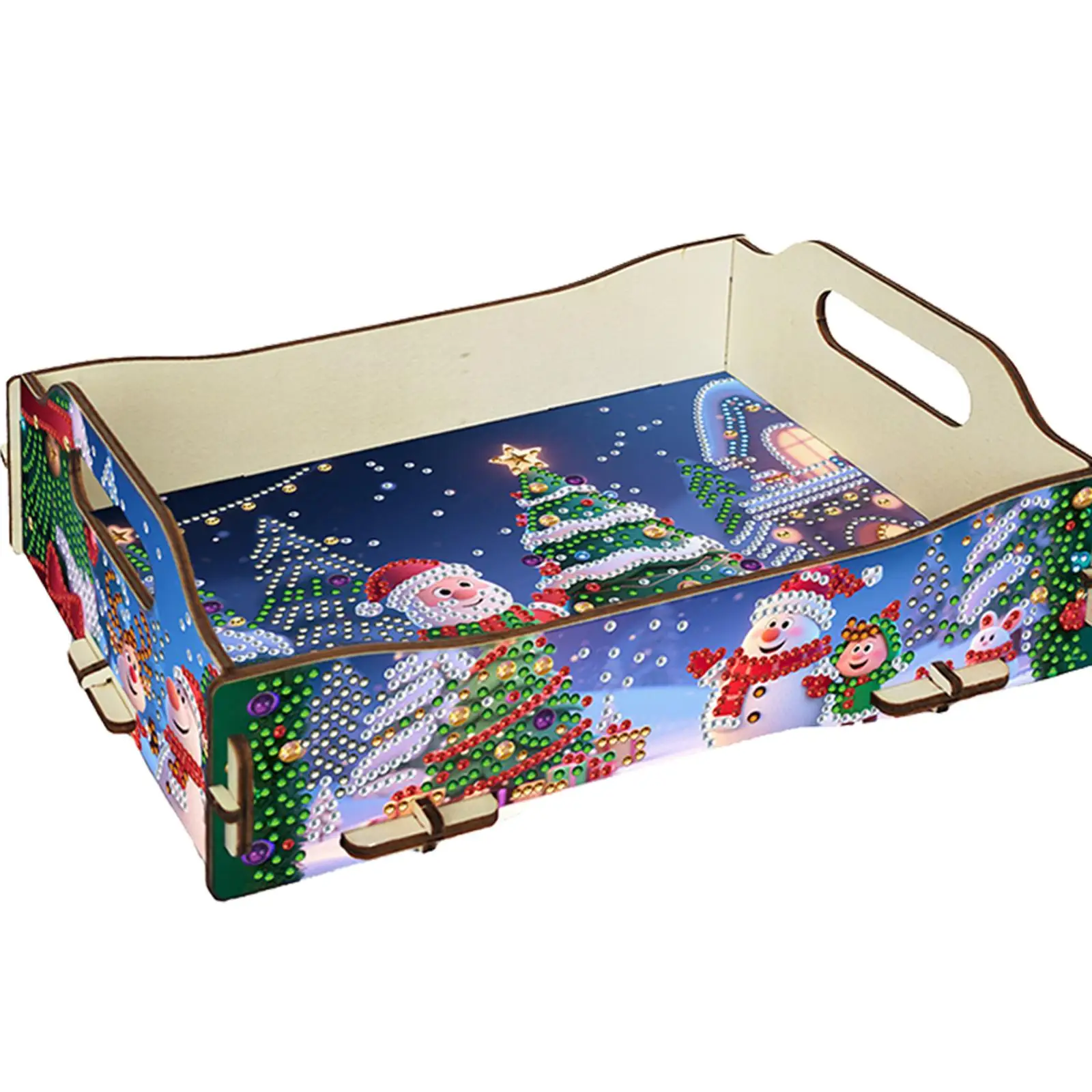 

5D DIY Diamond Painting Serving Tray Wooden DIY Diamond Painting Food Tray Kit DIY Diamond Painted Dining Plate Home Decor Gift