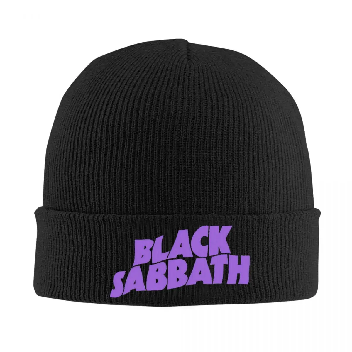 Sabbthe Music malha chapéu para homens e mulheres, Gorros acrílicos quentes, boné de rocha, preto, outono, inverno, moda