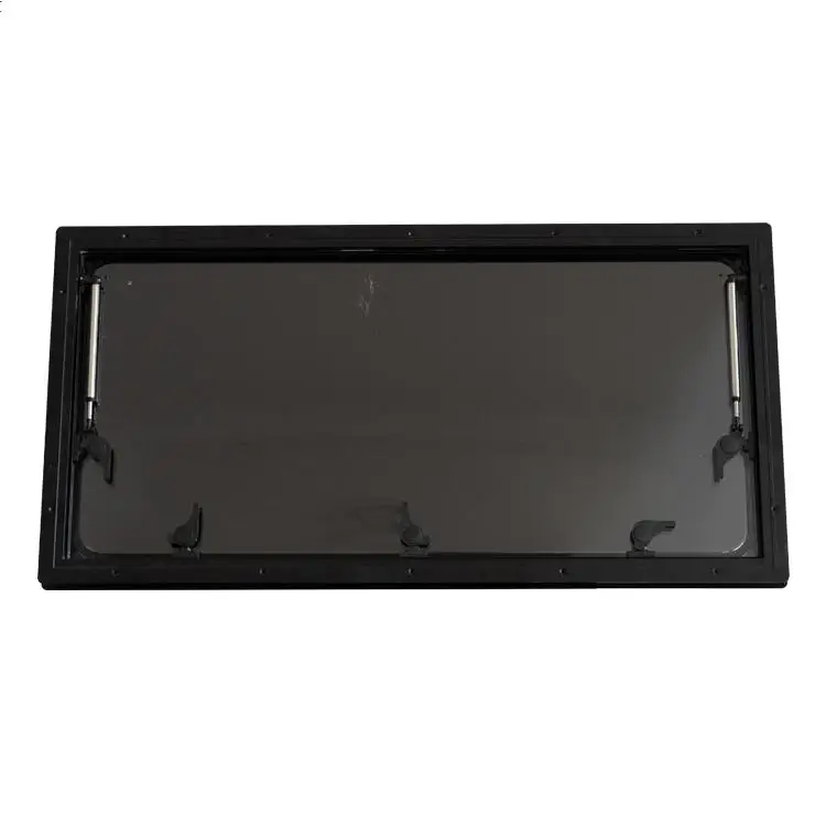 Double Glazing Acrylic Glass RV Curved Top-Hung Hinged Side Window For Trailer Wall Thickness 22-55 Mm E-Mark Or DOT Certificate