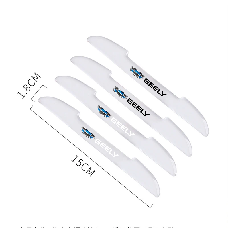 For Geely Coolray Atlas Emgrand X7 EC7 Boyue CK2 GC6 LC 4Pcs Soft Rubber Door Anti-Collision Strip Auto Mod Accessories view 6