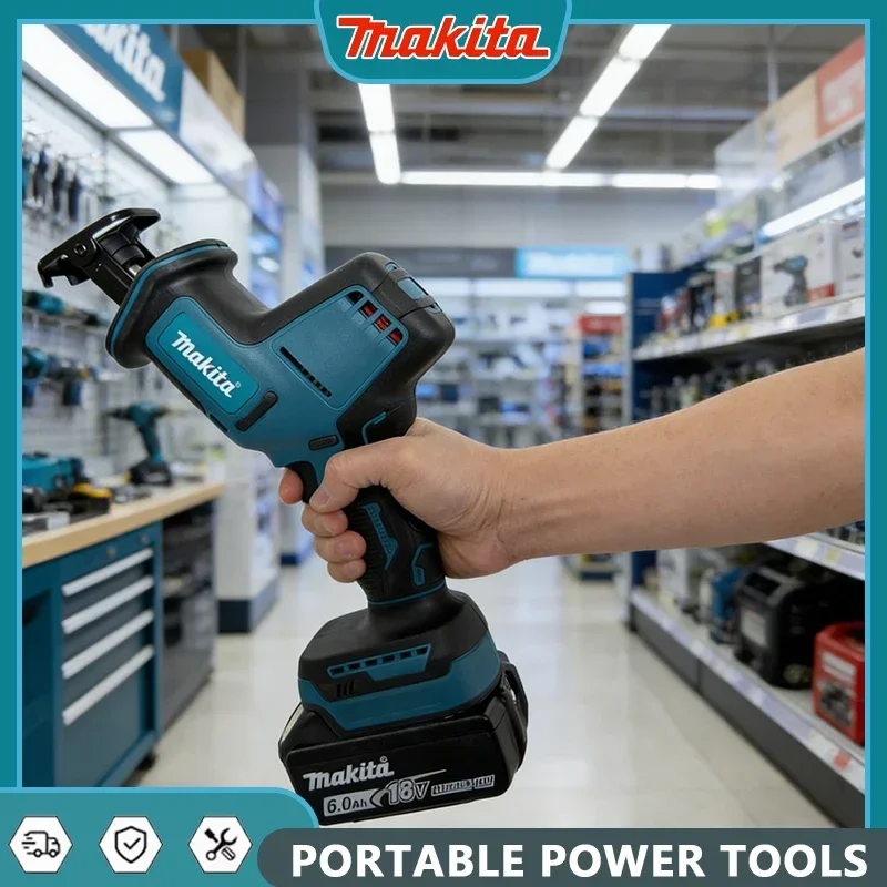 

Makita Cordless Reciprocating Saw 18V Brushless Electric Saw with Adjustable Speed for Metal Wood - Power Tool with Battery