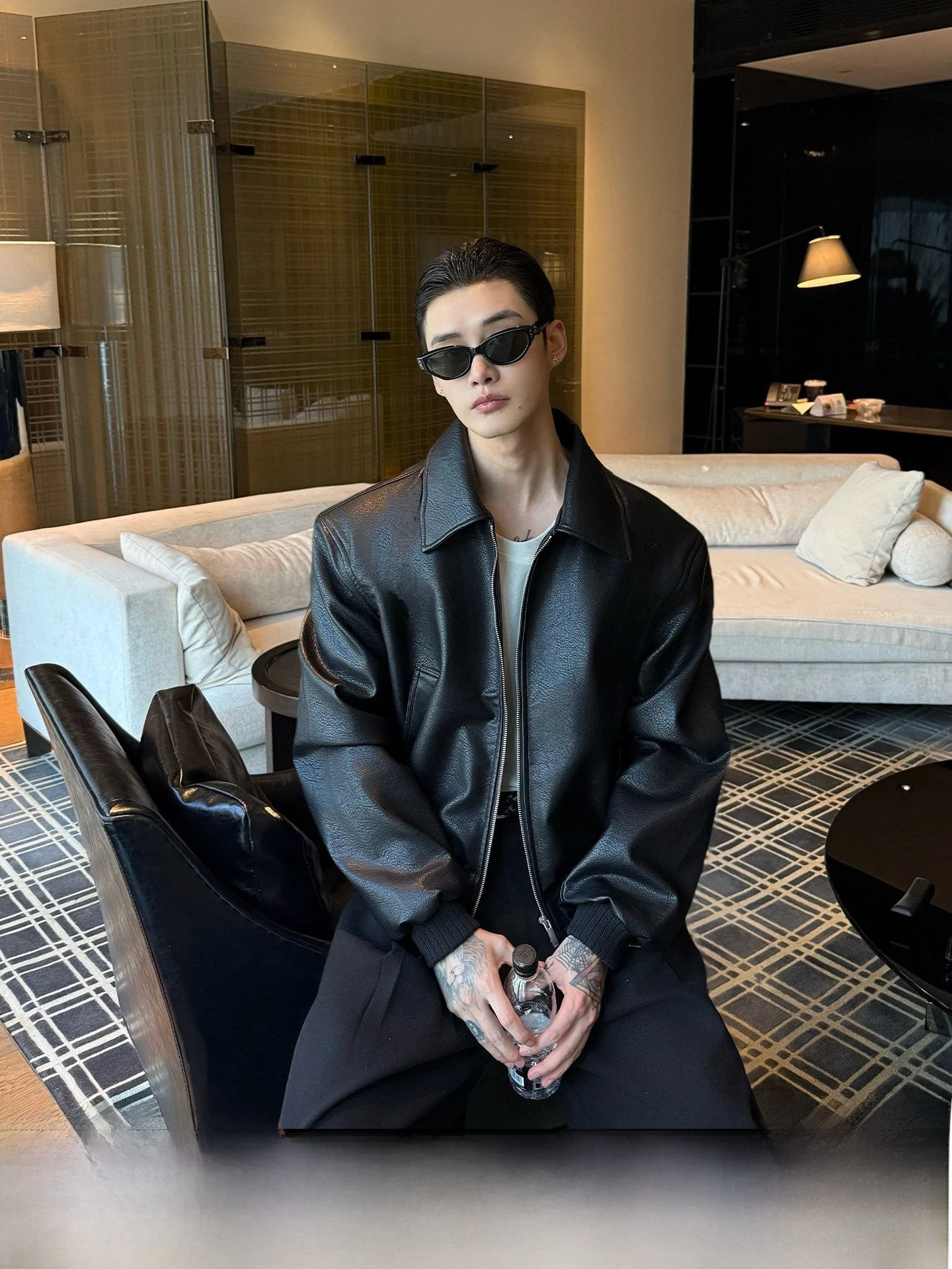 

Мужская куртка-косуха Cuibuju American Street из искусственной кожи с отложным воротником, молодежная, модная, универсальная верхняя одежда