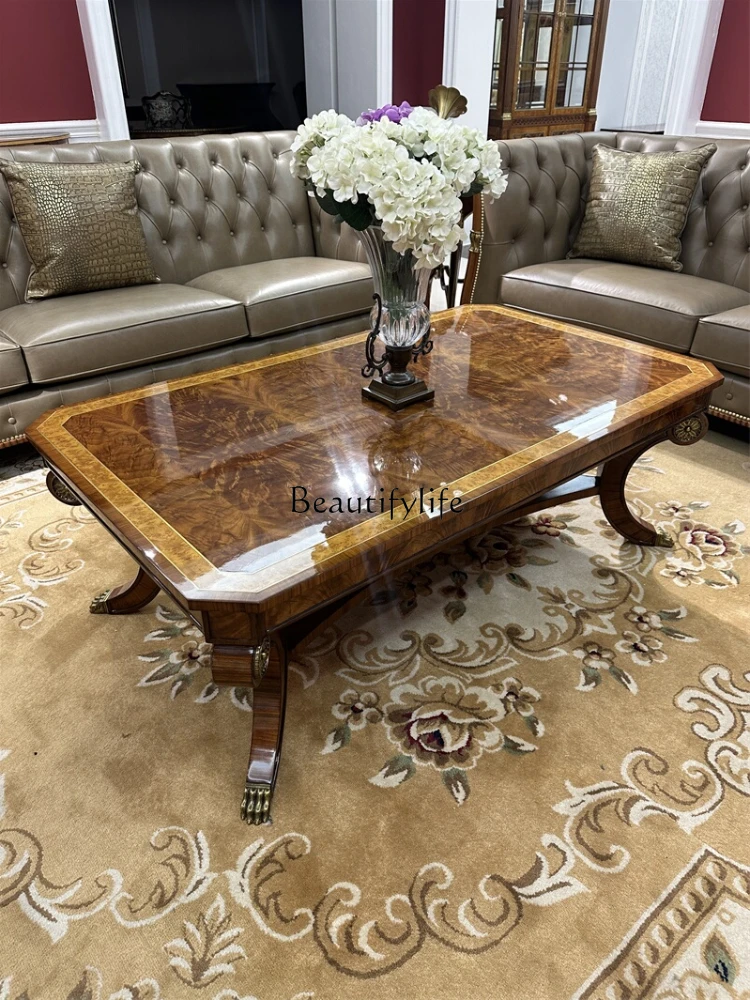 Solid Wood Rectangular Coffee Table Square Coffee Table Living Room Coffee Table