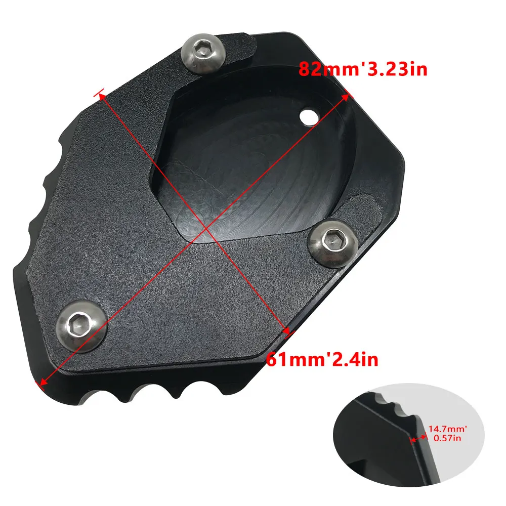 Motorcycle Side Enlarged Parking Pad For Kawasaki Ninja 400 Z400 Versys 650 Modified Small Parking Bracket Side Brace