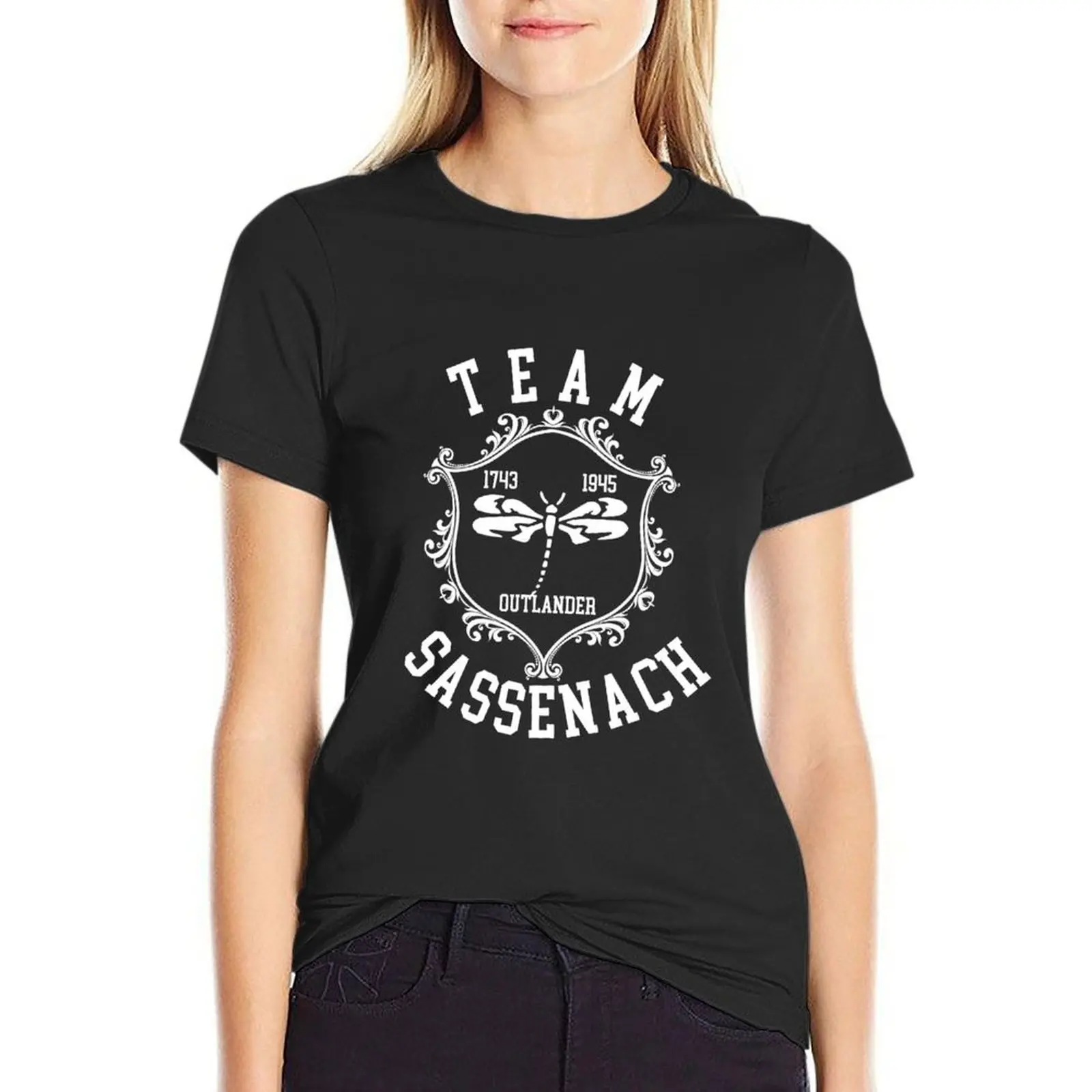 Team Sassen ach weiß T-Shirt weibliche Kleidung Vintage Kleidung Kurzarm T-Shirt Grafiken Rock and Roll T-Shirts für Frauen