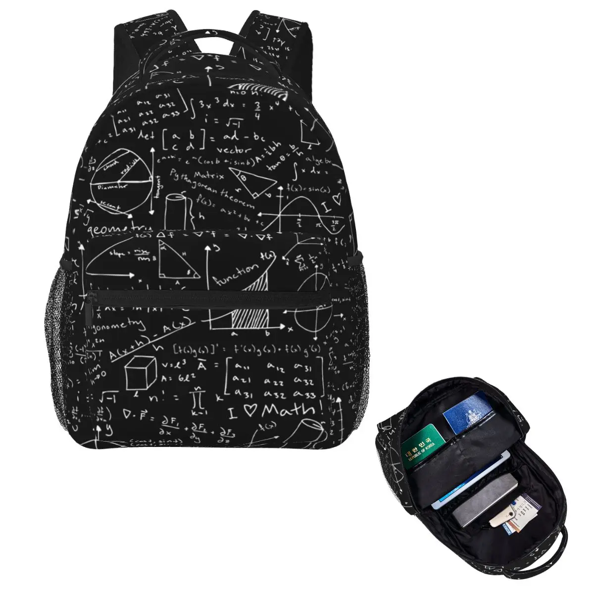 

Math Lessons Backpack Hot Sale Daypack Large Capacity Boys Girls BookBag School Bag Shoulder Bags for Men Women