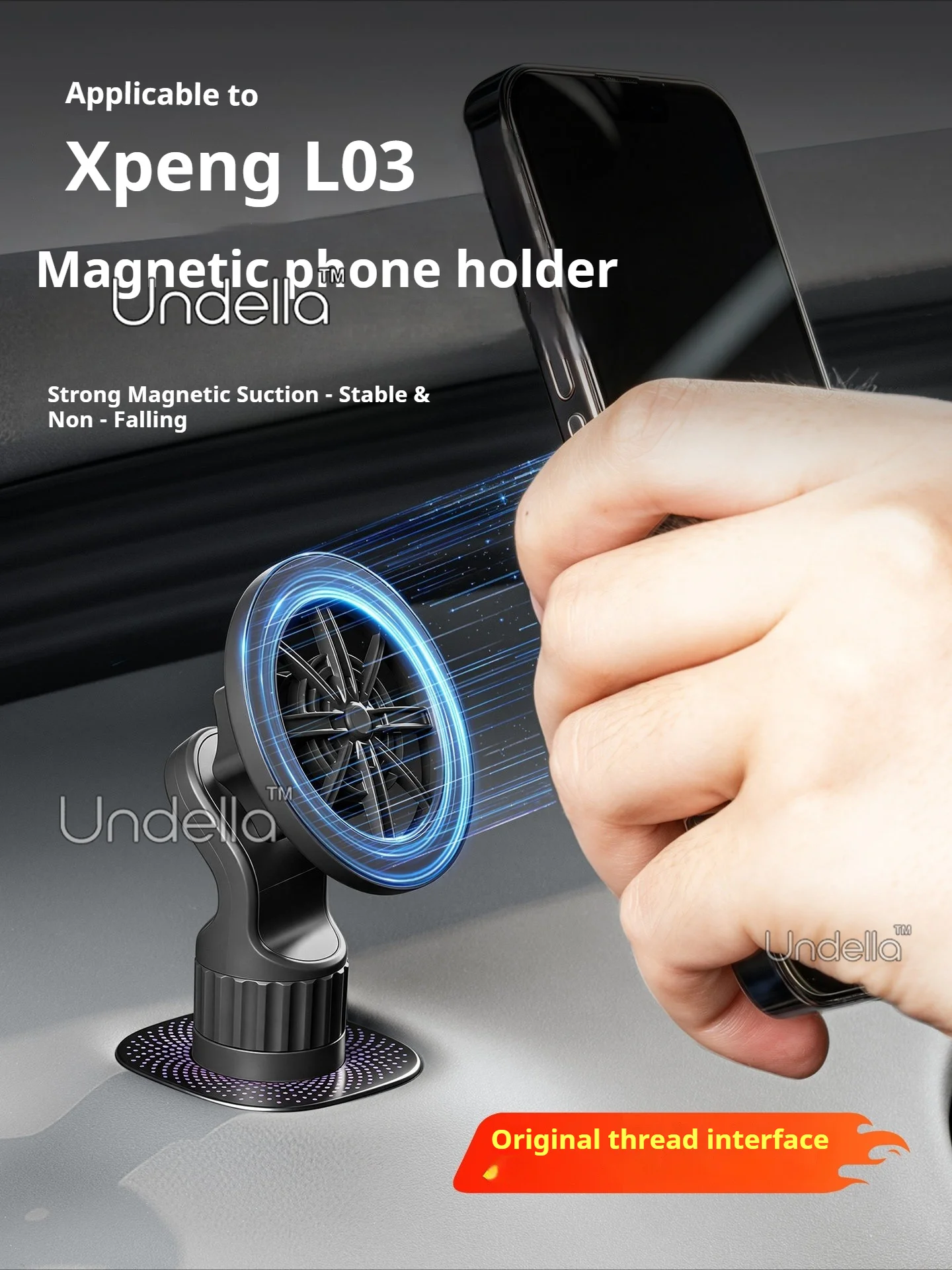 For XPENG L03 2026 2027 Car Phone Holder Mount Strong Magnetic Magnet Round Air Outlet Phone  Attraction Mobile Cell Support