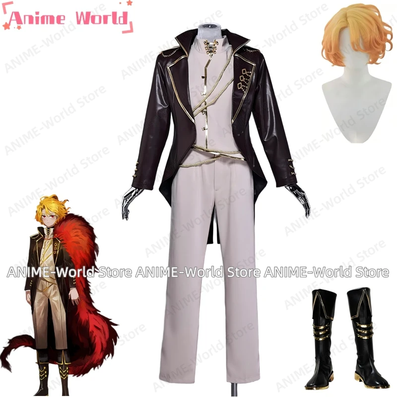 《Custom Size》Anime Game Limbus Company Don Quixote Spoiler Sancho Cosplay Costume Outfits Halloween Party Wig Shoes
