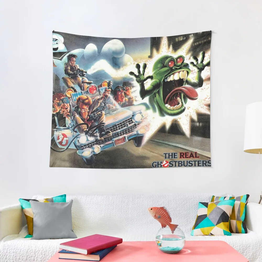 The Real Ghostbusters Classic Artwork Tapestry Room Decoration Aesthetic Hanging Wall Tapestry