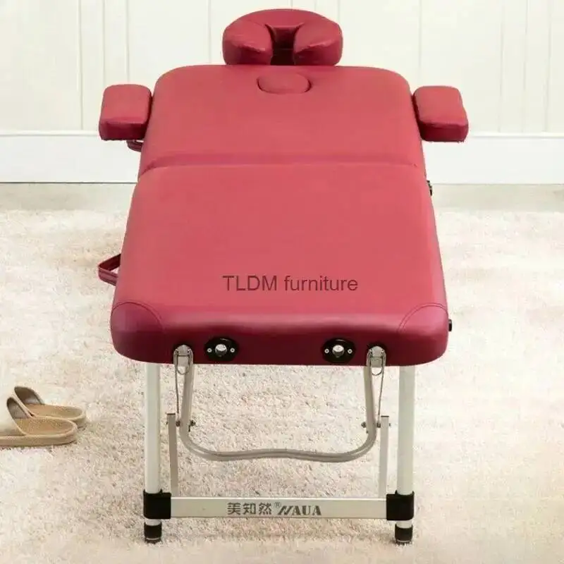 

Foldable Face Spa Physiotherapy Massage Beds Bathroom Ear Cleaning Massage Beds Nail Pedicure Lit Pliant Salon Furniture MR50MB