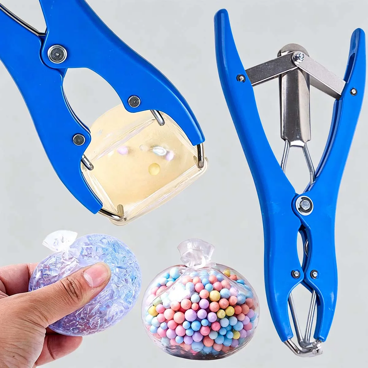 Squishy-Ball-Expander-Zange aus Edelstahl, Füllklemme für Konfetti, Schaumstoffperlen, Füllwerkzeug, Hochzeits-DIY-Ballon-Bastelzubehör – Detail 6