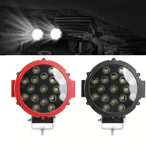 Luz LED brillante de 12V y 51W todoterreno, foco 4x4, faro de coche, lámpara de trabajo, accesorios automotrices para camión JEEP Hummer