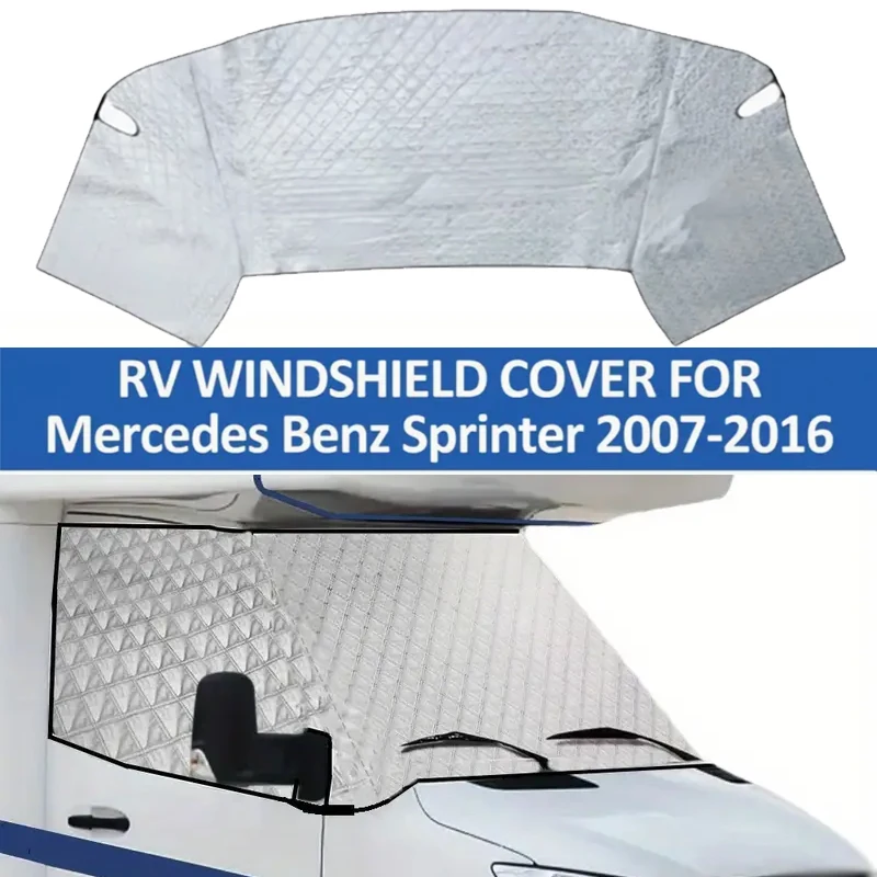 Windshield Cover For Mercedes-Benz Sprinter 515 For VW Crafter RV 600D Oxford Sunshade Weatherproof Anti-Theft Snow Cover