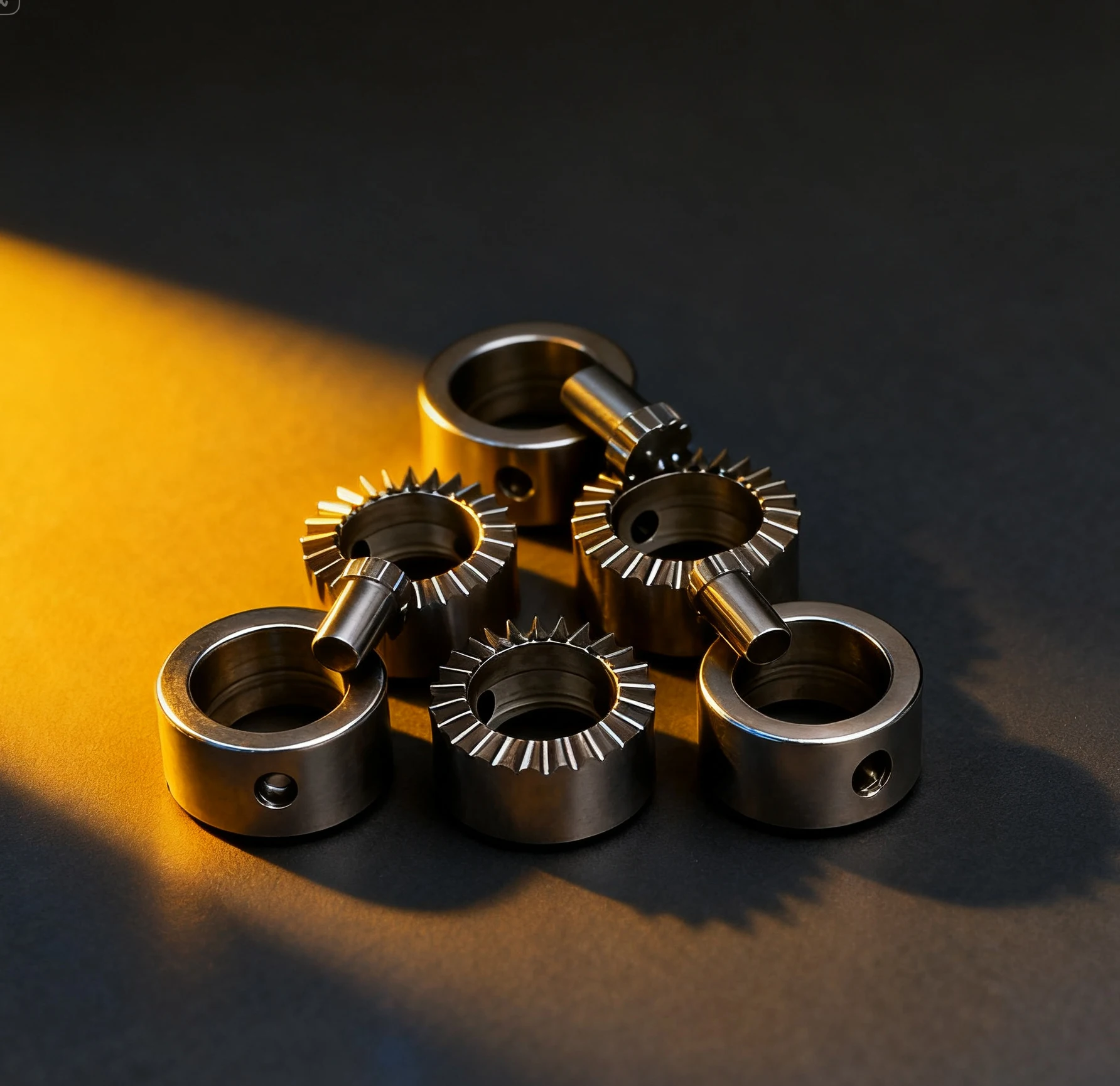 

Комплект высокоточных дифференциалов с дистанционным управлением, 0,4 мода 10T/26T 90 ° Угловые конические шестерни из нержавеющей стали для обновления D-типа и круглого вала