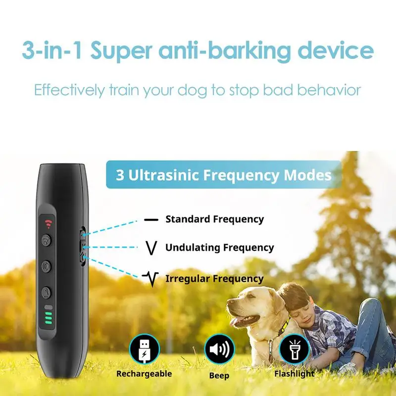 Dog Bark Stopper Portable Dog Training Tool 32 Feet Range Rechargeable Device For Indoor & Outdoor Dogs Stops Dog Bad Behavior 2