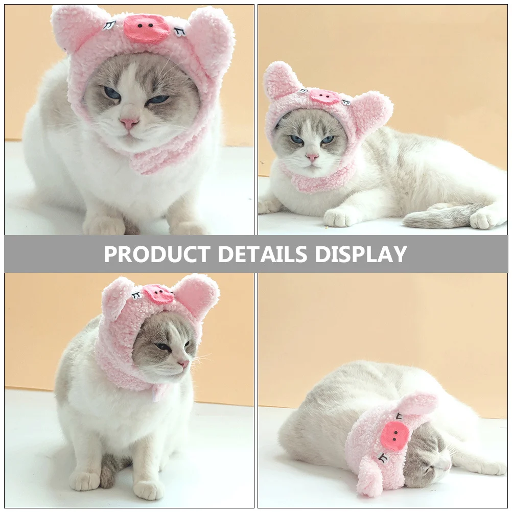 

Pet Pig Style Headwear Breathable Soft Small Kitten Cap Novelty Pet Party Costume Hat Accessory Cat Hat Halloween Dog Cap