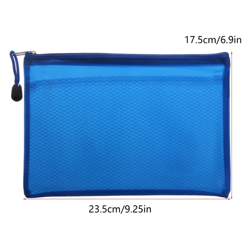 Bolsa documento W89C Archivo cremallera Organizador almacenamiento bolsillo Escuela impermeable