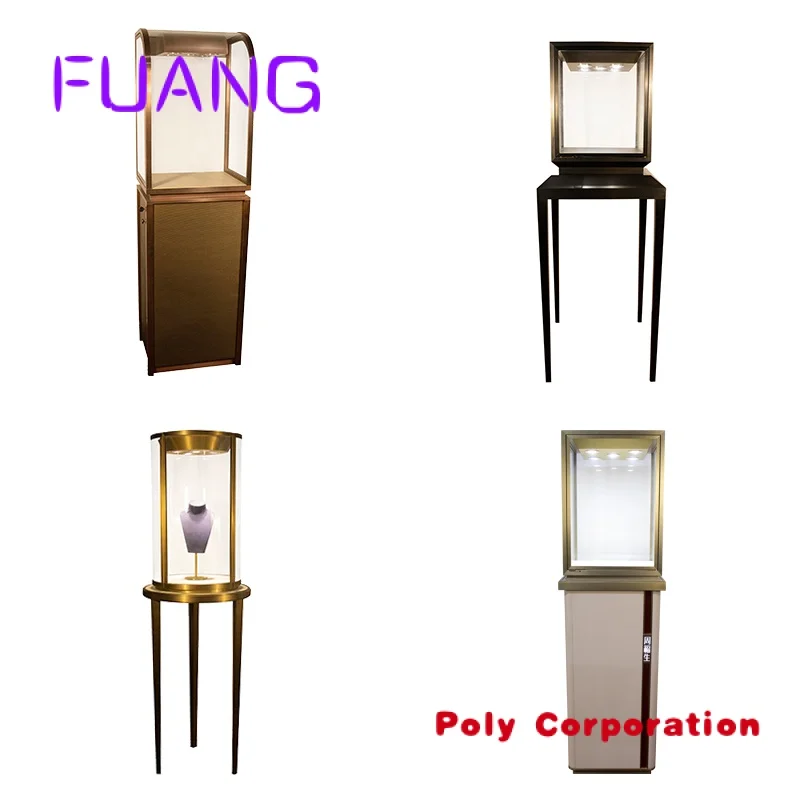 

Custom SUNDO In Stock Glass Flexible custom luxury display cabinet and showcase for jewelry shop