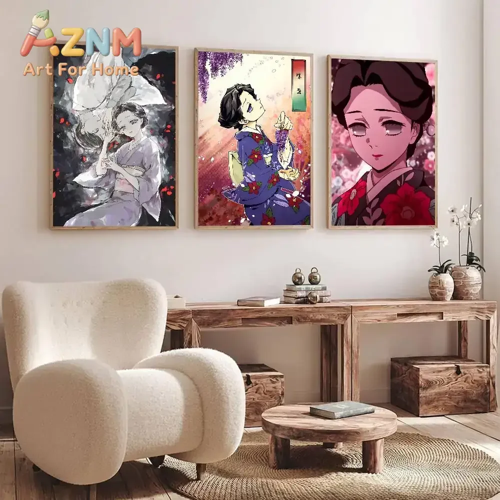 AZNM Demon Slayer Tamayo Anime Canvas Wall Art Frameless Print Poster for Home Bedroom Living Room Wall Decor