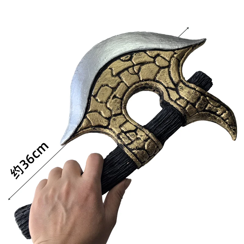 Halloween Axt Prop Hundekopf Axt Waffen Cosplay Party Werkzeug Opfer 1:1 Rune Chaos Tomahawk Ghost Beast Axt Sicherheit PU