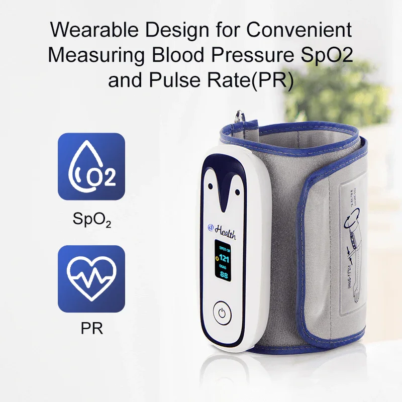 Viatom PC-100 Portable Wearable Vital Signs Monitor Blood Pressure SpO2 Pulse Rate Measure for Kid Adult with Bluetooth